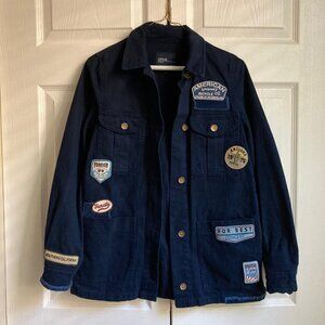 Navy patch jacket